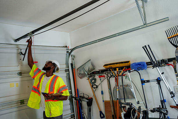 Professional Garage Door Panel Replacement technician working in Macoupin County County, IL